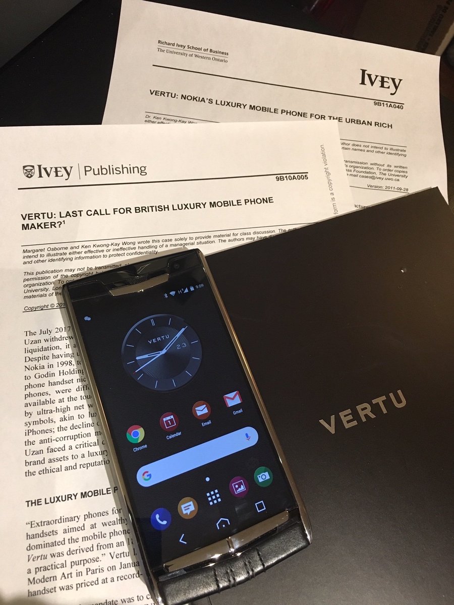 Ken K. Wong (@drkenkwong) on Twitter photo The sequel to my best-selling #MBA case study on luxury mobile phone maker #Vertu has just been published. Thank you <a href="/tresdifficile/">Margaret Osborne</a>, Gordon Watson and the Ivey team for helping me to reach the finish line. Read the abstract of this hot-off-the-press case: bit.ly/2GYAnwO The sequel to my best-selling #MBA case study on luxury mobile phone maker #Vertu has just been published. Thank you <a href="/tresdifficile/">Margaret Osborne</a>, Gordon Watson and the Ivey team for helping me to reach the finish line. Read the abstract of this hot-off-the-press case: bit.ly/2GYAnwO