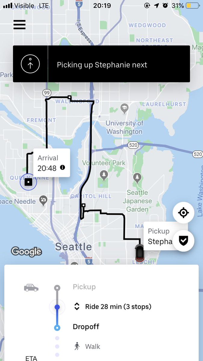 bethanie_pj's tweet photo. @Uber humor all of us, and please explain this route. https://t.co/5jJt1U8KWH