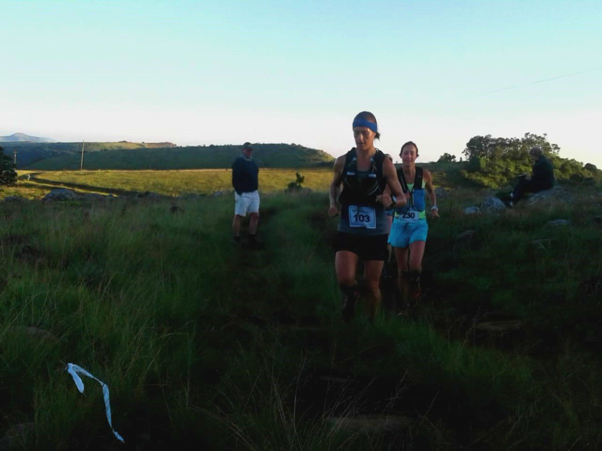 KZNTRAILRUNNING's tweet photo. #ThreeCranes2019 Womens Update: Trude Carstens &amp; Tarryn Lopez running together in at Table 2! https://t.co/Xj6RMgDDkr