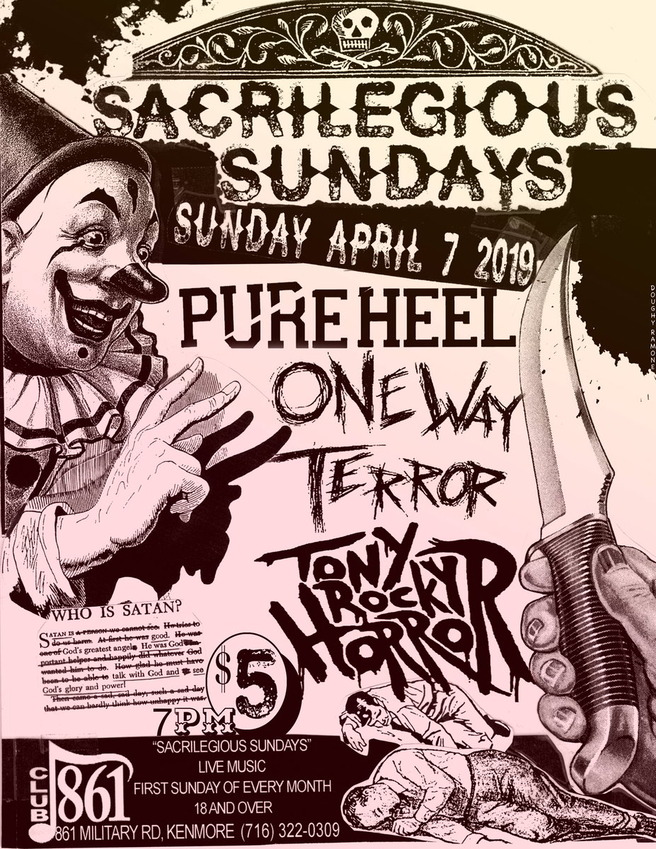Flyer for 4.7.19
<a href="/pure_heel/">Pure Heel</a> 
#doughyramone