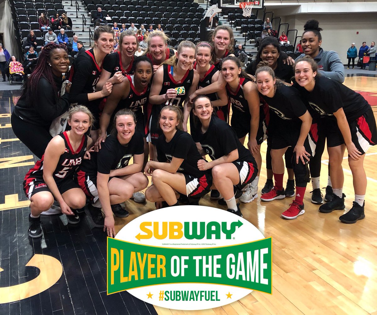UNBAthletics's tweet photo. WBB: Congratulations to @janeboyle96 of @UNB_Basketball, named @SubwayAtlantic Player of the Game in Saturday's 62-53 win over @AcadiaAthletics.
#RedsNation #SubwayFuel https://t.co/ieRKgPQHTf