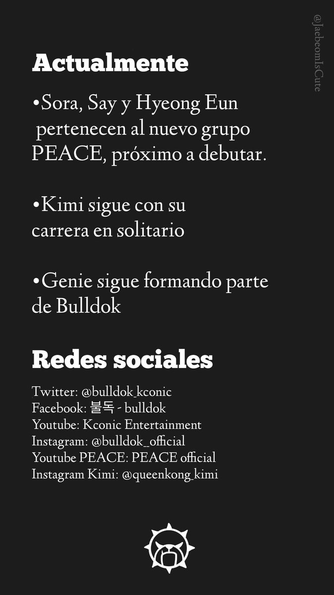 imbadsoul's tweet image. A guide to #Bulldok 
#kimi #PEACE 
Aunque no hayan sido muy conocidas y solo tuvieran 2 canciones, eran bastante buenas.
Espero que alguna de mis mutuals pueda apoyar la carrera en solitario de Kimi y del nuevo grupo PEACE 💕💕💕