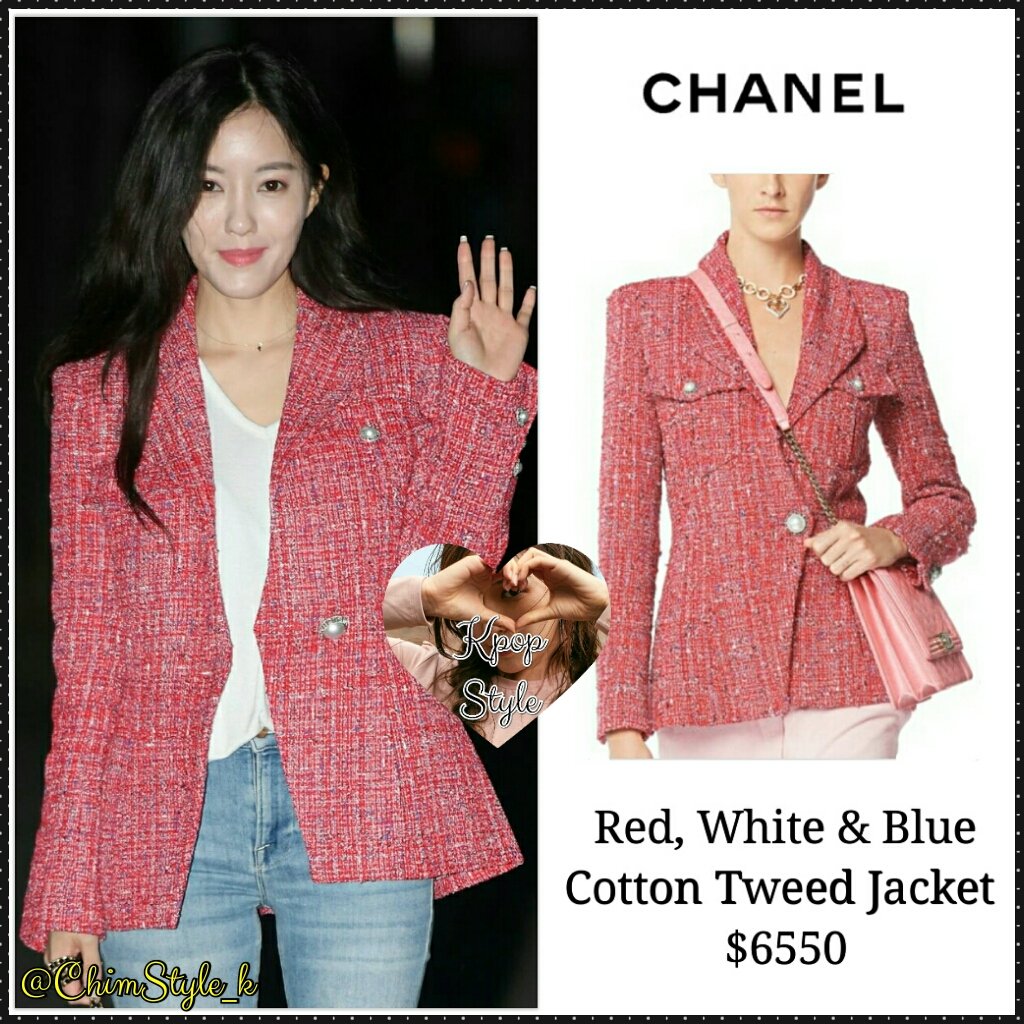 ChimStyle_k's tweet photo. 190222 #Tara's #Hyomin • On the way to Music Bank Rehearsal • 😍
Jacket: CHANEL - Red, White & Blue Cotton Tweed Jacket ($6550)
#TaraFashion #TaraStyle #HyominFashion #HyominStyle https://t.co/FNje8b59YP