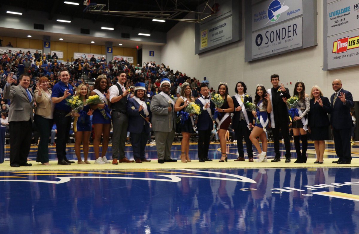 CSUBProgramming's tweet photo. Congrats to the Royalty crowned tonight! We’re all winners in Rowdy’s heart! 💛 #RunnersUp #CSUBHomecoming https://t.co/FTkalSEqan