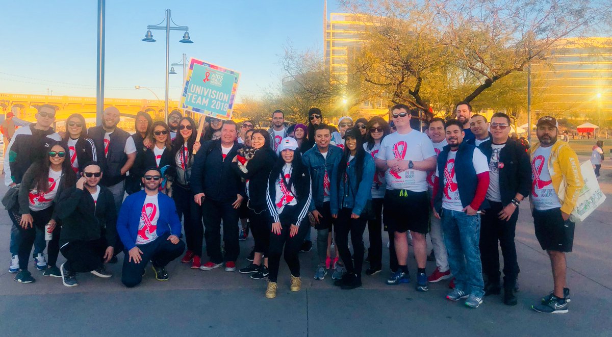 PoRtAvOz's tweet photo. Team @UnivisionAZ presente en la Caminata Contra el SIDA 2019 de Arizona en Tempe Beach Park. #AIDSWalkAZ @auntritas @UniContigo https://t.co/gGWqRSGbHn
