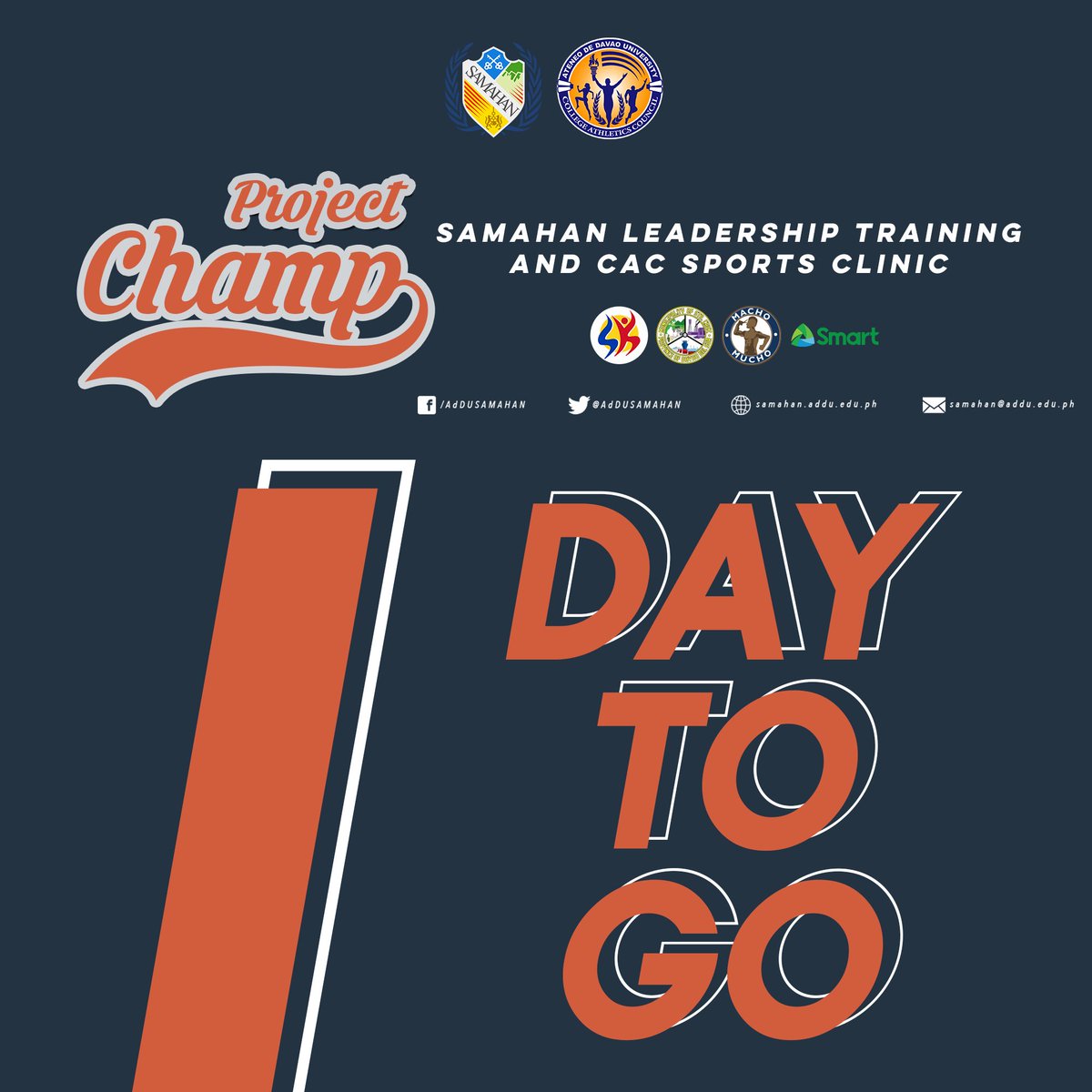 addusamahan's tweet image. 1 day to go before #ProjectCHAMP: SAMAHAN Leadership Training and CAC Sports Clinic!

February 25, 2019 | Monday | 8AM - 4PM | SCCES, Santa Cruz, Davao del Sur

Spread the love and teach them young! #SAMAHANOnwards