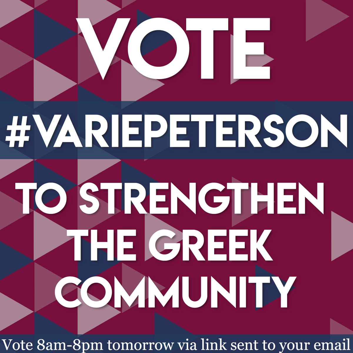 Sorority and fraternity life provides great opportunities for so many students on our campus. If re-elected we will make sure the community provides an enriching experience for years to come.