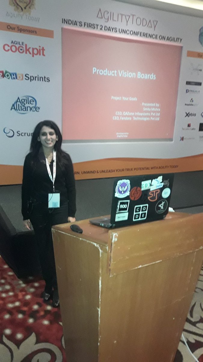 mail2subodh's tweet image. Smita Pandey Mishra currently speaking topic on
"Vision Boards - Project your goals" at @AgilityToday