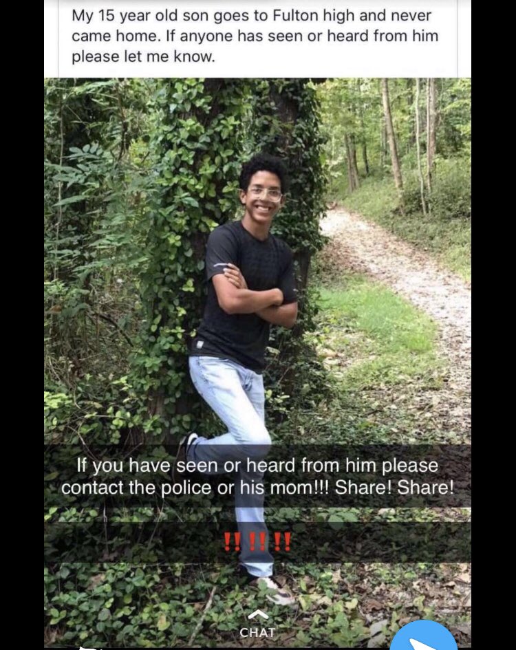 ethniccrybaby's tweet photo. Knoxville folks pls take a look at this and help find a missing person! feel free to share pls!!! https://t.co/LmcigrtLve