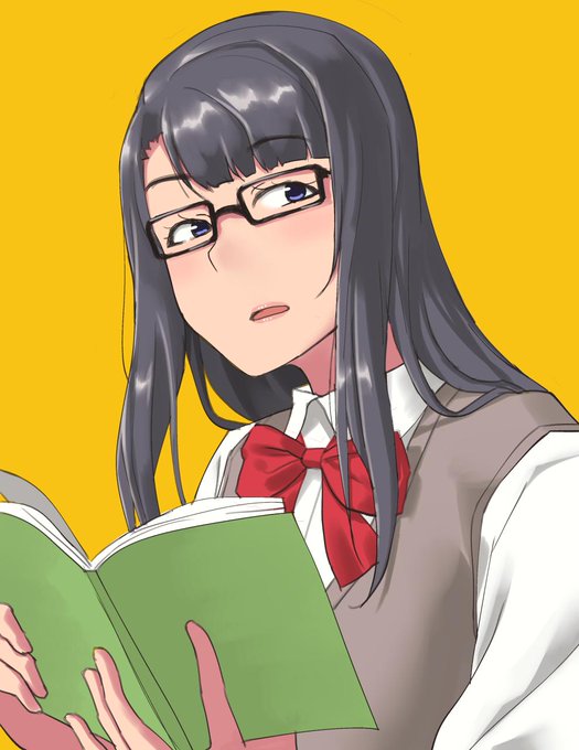 知的そうな眼鏡っ娘を描きました 