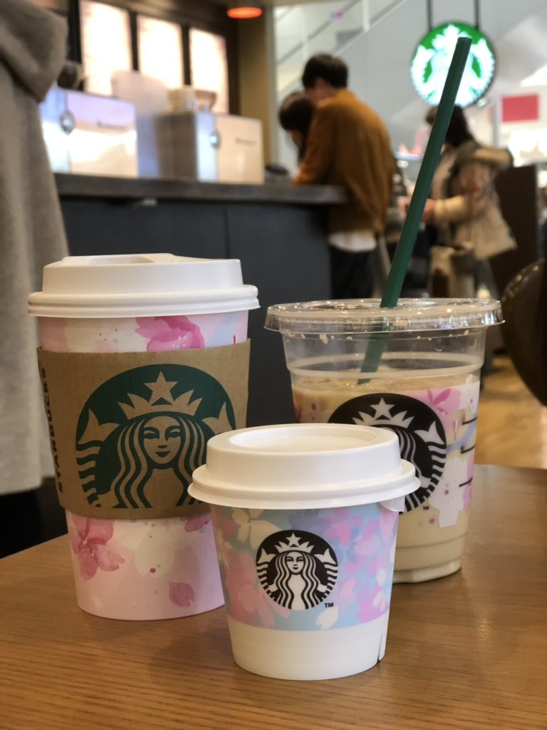 nocca_a's tweet image. ひさびさスタバ🥤
さくらかわいい🌸♡
