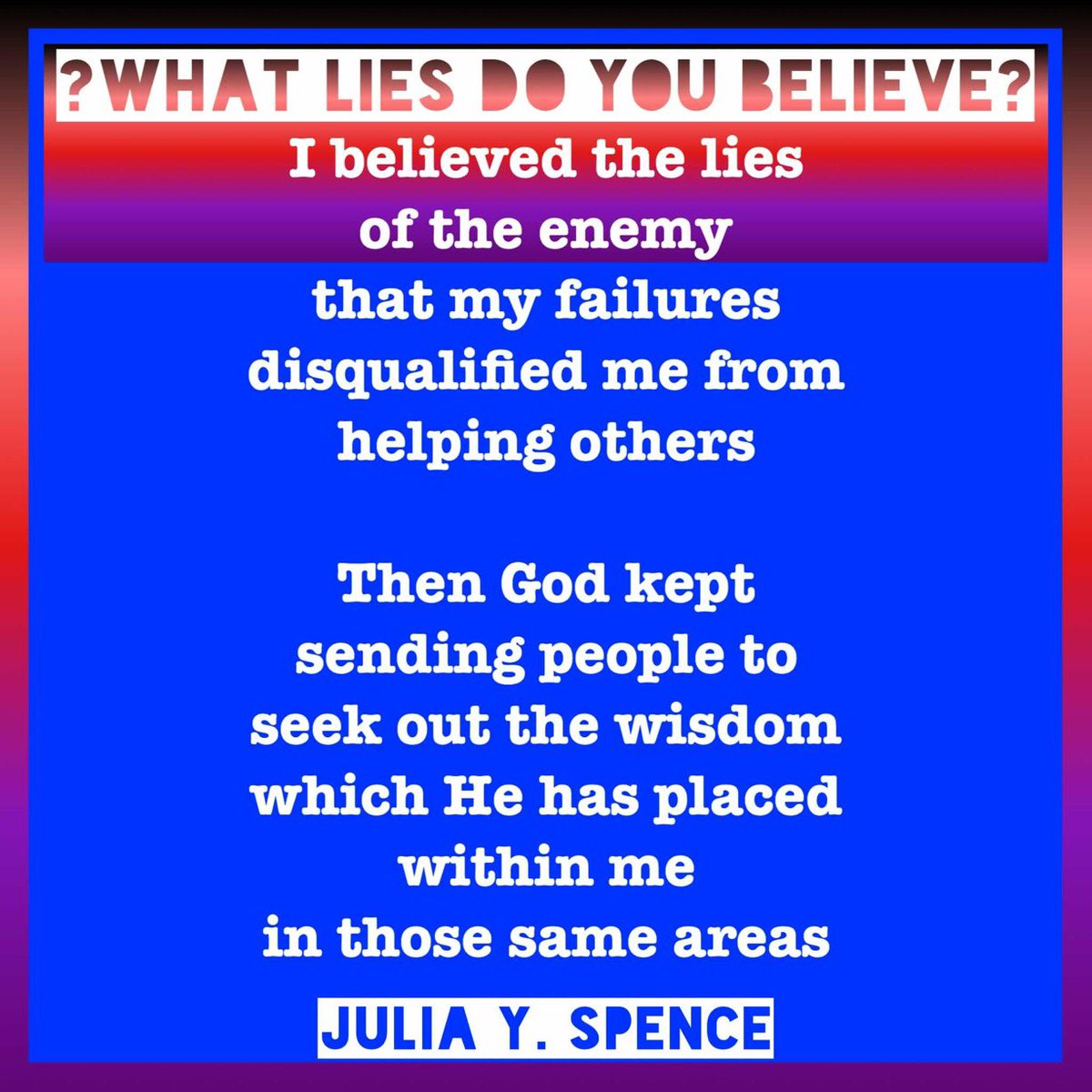 CoachJuliaY's tweet photo. #ChangeAgent
#WalkInPurpose
#LiberatedToLiberate
#LifeCoach
#LibertyLifeCoachingSolutions
#SolutionsOriented
#YourStoryHasPower https://t.co/3NCcztC0jJ