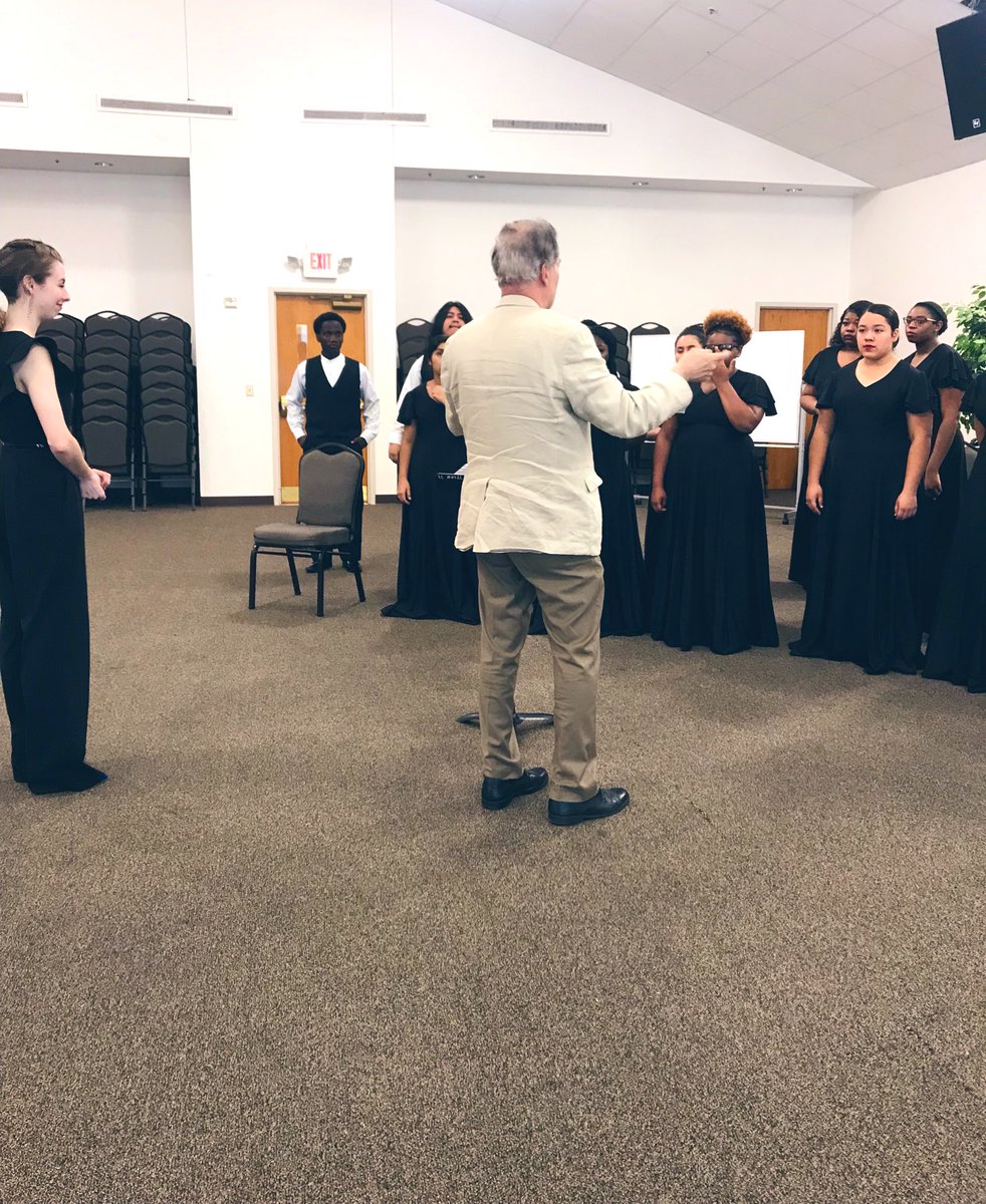 Great Clinic and learning session with <a href="/ZRStroope/">Z. Randall Stroope</a> from  OSU, which happens to be Ms. March’s Alma mater. 🧡🧡🧡