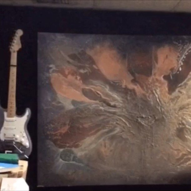 devixios's tweet photo. My studio just got its first official piece of what I genuinely consider, “#art” #velvetbuzzsaw #telecaster #canvas #musicstudio #producerlife #artistlife #studiolife #oilpainting #collapsingStar https://t.co/0S3P0FivkO https://t.co/bxFELU1tsc