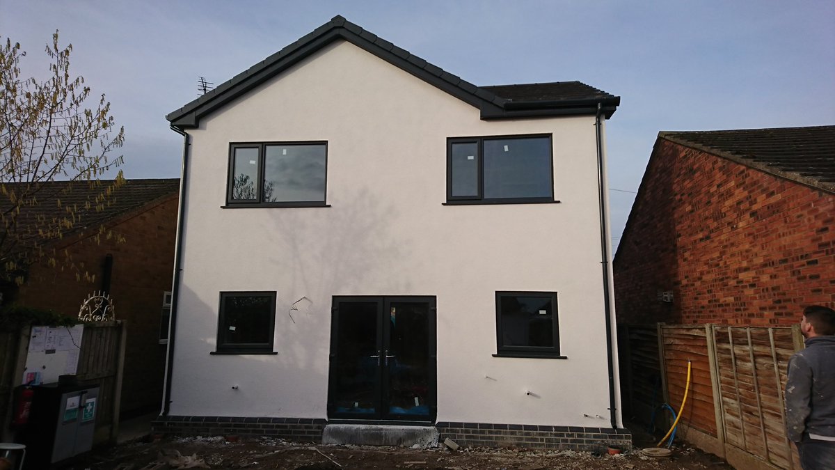 Timber frame building
Render carrier board followed by thin coat system