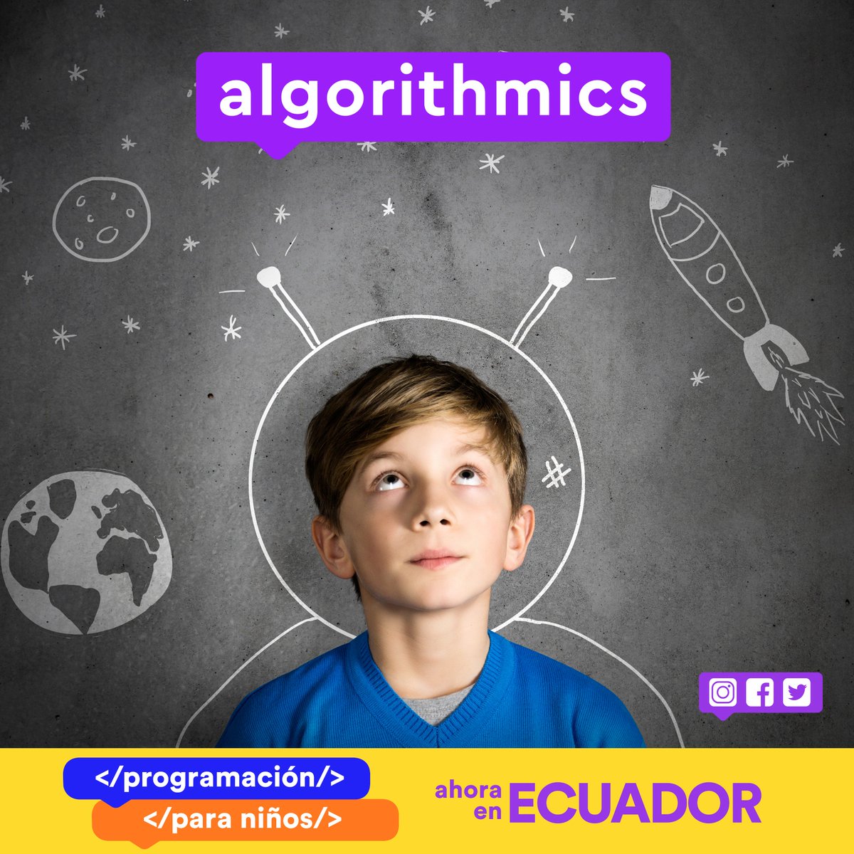 algorithmics_ec's tweet image. Llegó a Ecuador Algorithmics, una escuela internacional donde tus hijos podrán aprender programación de una manera fácil y divertida, ayudándolos a mejorar sus habilidades de pensamiento analítico y creativo, así como su capacidad de resolver problemas. #educacion #programación