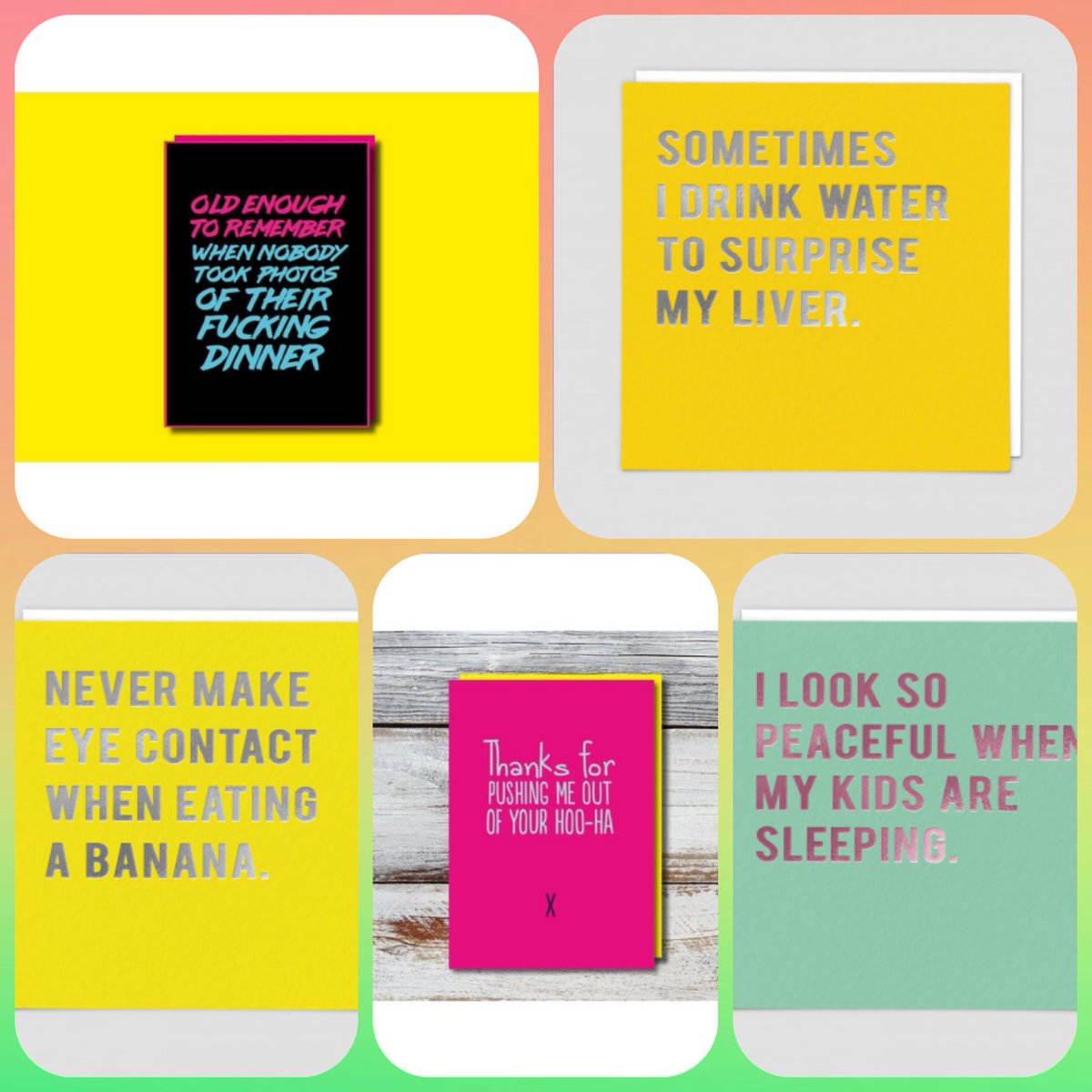 Some of our new humour cards!