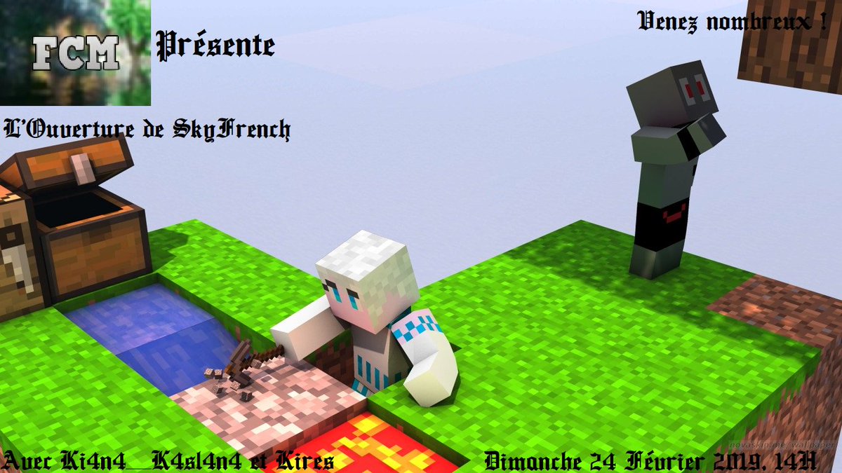 FrCommuMC's tweet photo. Event sur le serveur SkyFrench pour l'ouverture du serveur ! Venez Nombreux à 14h, ouverture animée par notre Manager @NosteriaOffi ! 👏💪
En espérant vous voir nombreux ! 😃😃 https://t.co/IqWOUstMMg