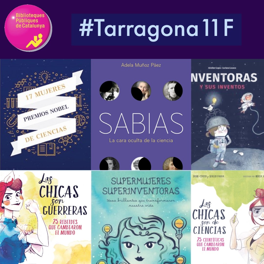 TuSocialMedia's tweet photo. 👩‍🔬 3 mesas redondas 
👩‍🚀 6 charlas de científicas en bibliotecas
🚀 1 taller infantil 
📚 42 lotes de 6 libros sobre #MujeresEnCiencia de @bibliotequestgn 
📚 Cerca de 30 #escaparates11f sobre mujer y ciencia en bibliotecas y librerías de toda la provincia de Tarragona https://t.co/5mcD6K7fvN