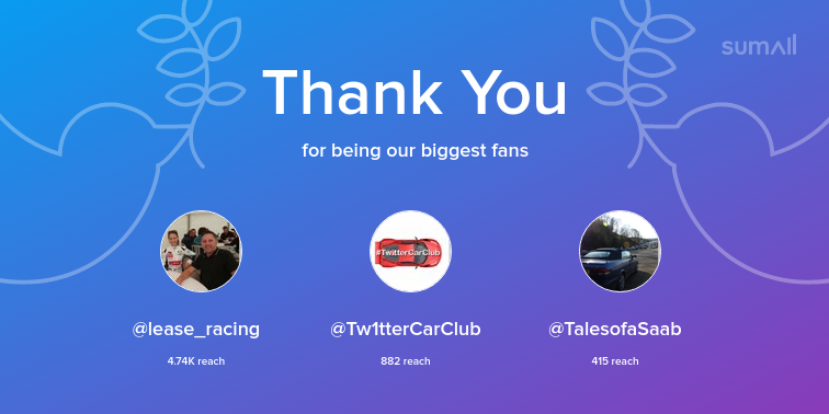 MidnightScrap's tweet photo. Our biggest fans this week: @lease_racing, @Tw1tterCarClub, @TalesofaSaab. Thank you! via https://t.co/EmnAa3hL2k https://t.co/PJZLn52kt5