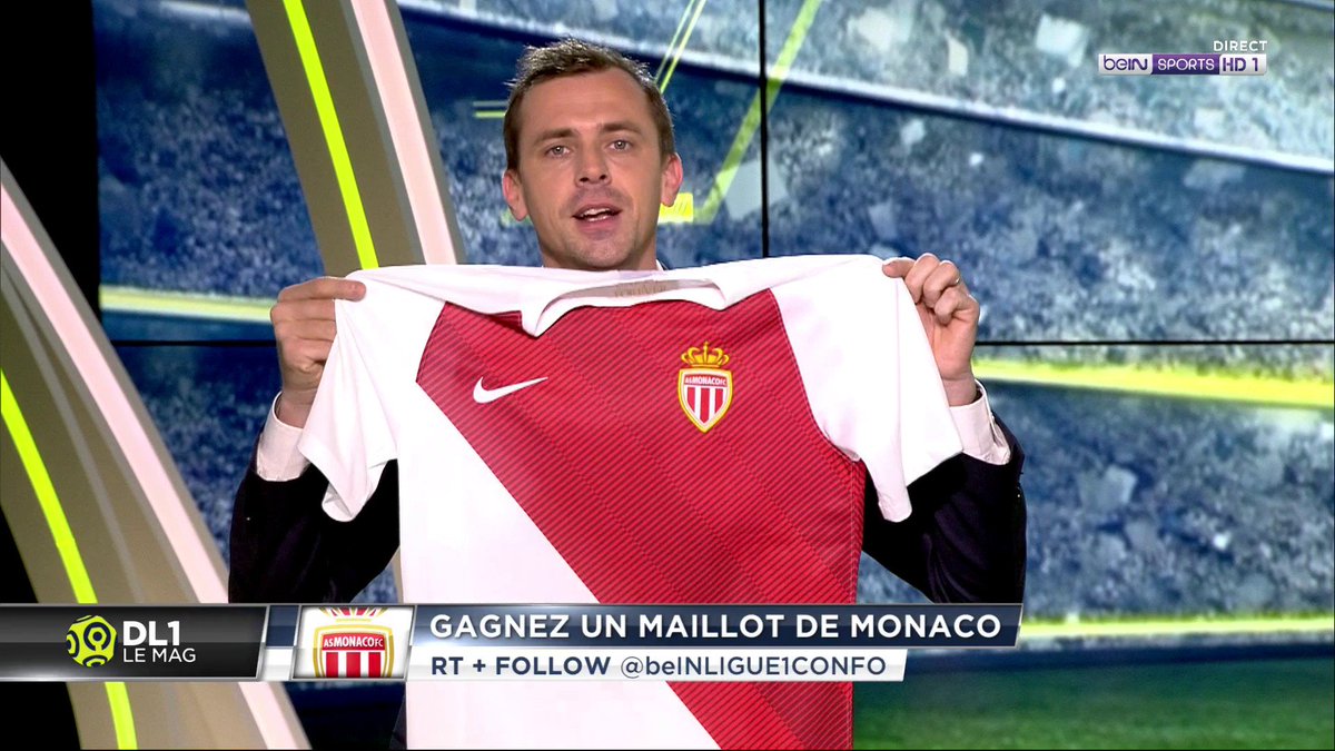 beINLigue1Confo's tweet photo. 🔁 RT ce message et tentez de gagner ce maillot dédicacé de l'@AS_Monaco 
👉 Follow @beinLigue1Confo pour jouer 😉
#DL1 https://t.co/4uQe45vOSx
