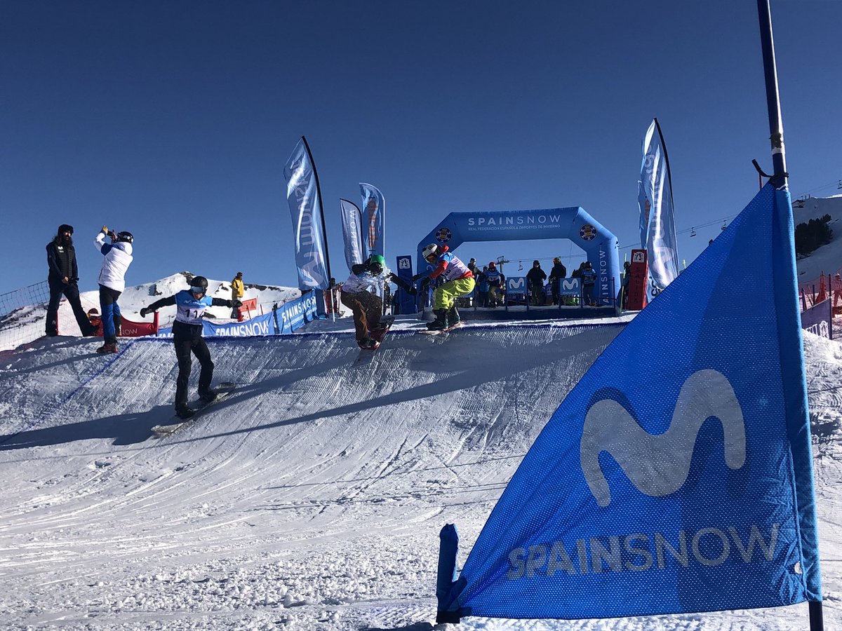 II Fase #copaespaña @movistarlikes @RFEDInv #snowboarcross #skicross en @baqueira_beret @Val_dAran @fceh_cat @Copos_Ski