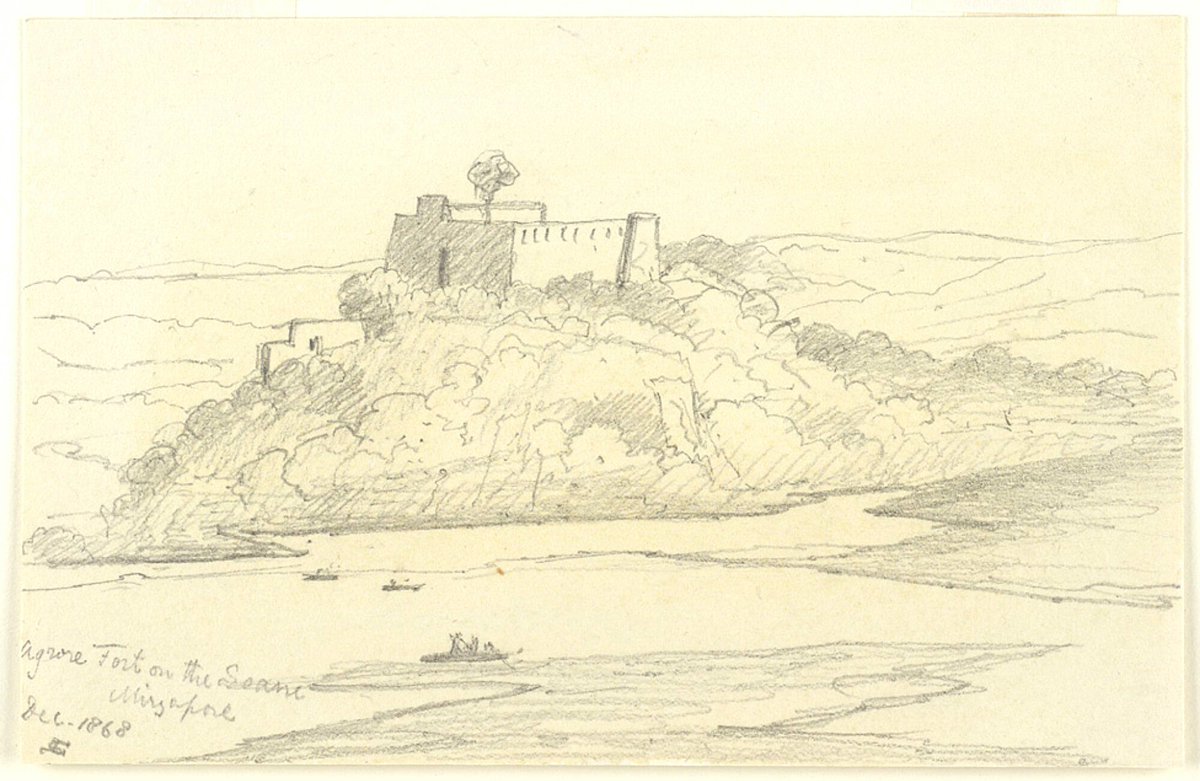 InPaintings's tweet photo. C.1868s:: Pencil drawing of #AgoriFort, Uttar Pradesh by Stanley Leighton.

#IndiaInPaintings https://t.co/ukVXquy6fo