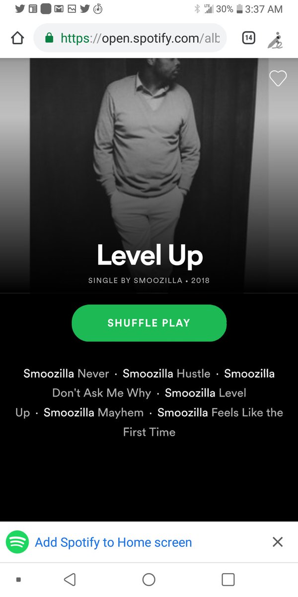 SmooZilla's tweet photo. Check me out in your @Spotify play list! #music #loveofit #trending #radio #goodvibes #smoozilla #northside_smoo #hardwork #truth #areyoulistening #djbooth #new #WakeUp #Imnice @NielsN839 @spotifyartists @SpotifyUK #spotifyplaylist @SpotifyUSA https://t.co/fVBDlW87Nj
