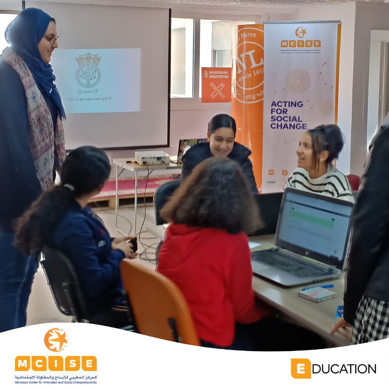 MoroccanCISE's tweet photo. Proud of #QueenIT team, laureate of #Tamkeeninitiative program, who organized their event today in Rabat #MCISE #Education #Innovation #SocEnt https://t.co/I1h8jkCjFK