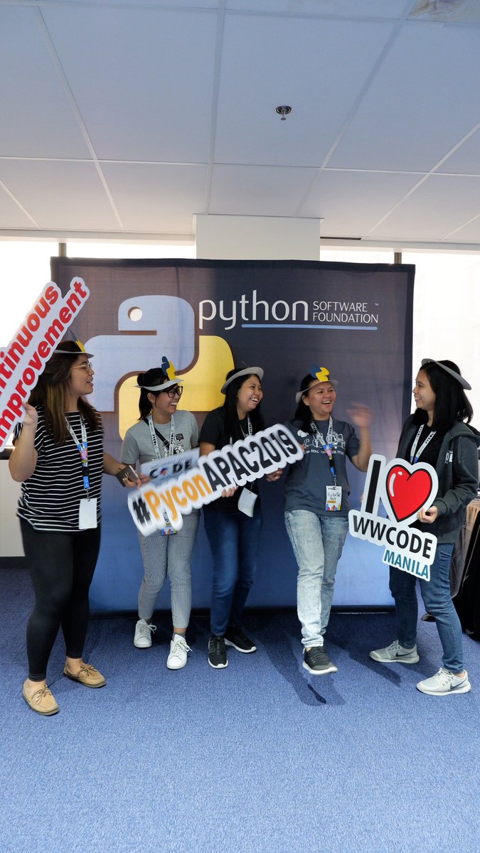 pythonph's tweet photo. Python Philippines and @WWCodeManila in the house!

#PyConAPAC2019
#ContinuousImprovement
#PythonPH
#PythonIsForever https://t.co/5J9MJTQgLx