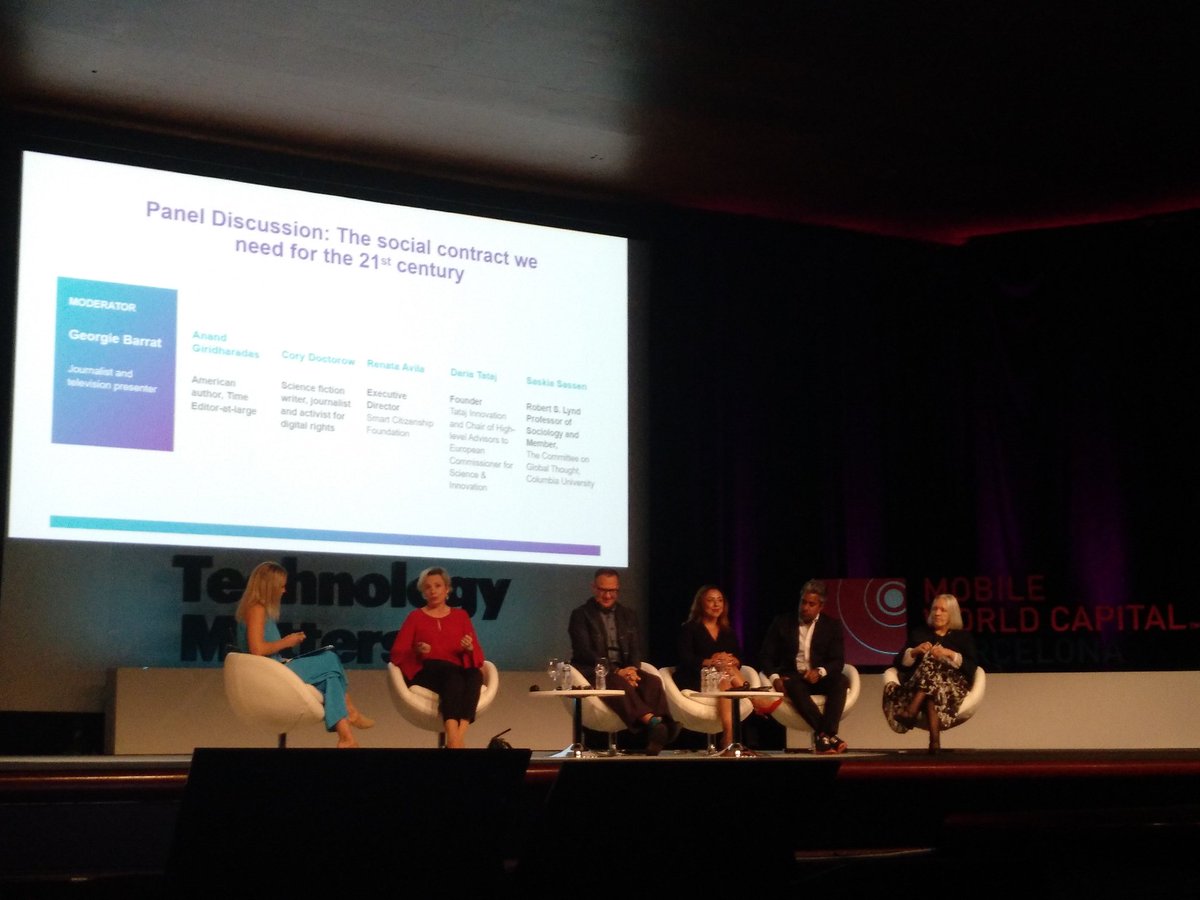 Eduardo López-Román 🌐 (@edulawyer) on Twitter photo Panel discussion: "The social contract we need for the 21st century" <a href="/DFS_MWC/">Digital Future Society</a> <a href="/MWCapital/">Mobile World Capital Barcelona</a>
#BarcelonaDigitalRights Charter. digitalrightsbarcelona.org/?lang=en #MWC19
cc @comunicacioicab @DigiICAB Panel discussion: "The social contract we need for the 21st century" <a href="/DFS_MWC/">Digital Future Society</a> <a href="/MWCapital/">Mobile World Capital Barcelona</a>
#BarcelonaDigitalRights Charter. digitalrightsbarcelona.org/?lang=en #MWC19
cc @comunicacioicab @DigiICAB