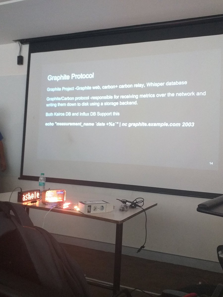 ianiketchavan's tweet image. A topic was very interesting and amazing too by @vikramaroskar and @siji_sunny on Iot data modelling using #timeseriesdatabase and arduino programming ....
Protocols, IOT & IIOT ....
#influxdb #chronograf #grafana ....