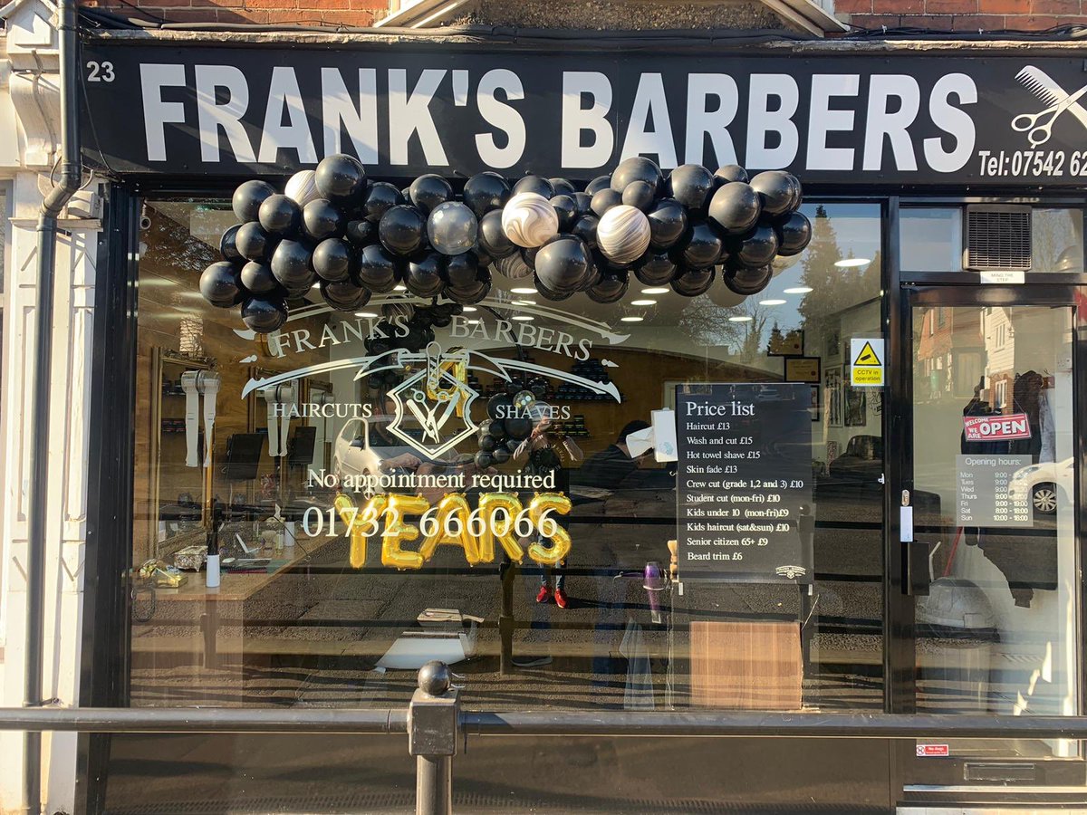 Our 4th year anniversary <a href="/FranksBarbers/">Frank's Barbers</a> we are so greatful for another year of success and thank you for being with us through the whole time #franksbarberssevenoaks #franksbarbers #barberssevenoaks