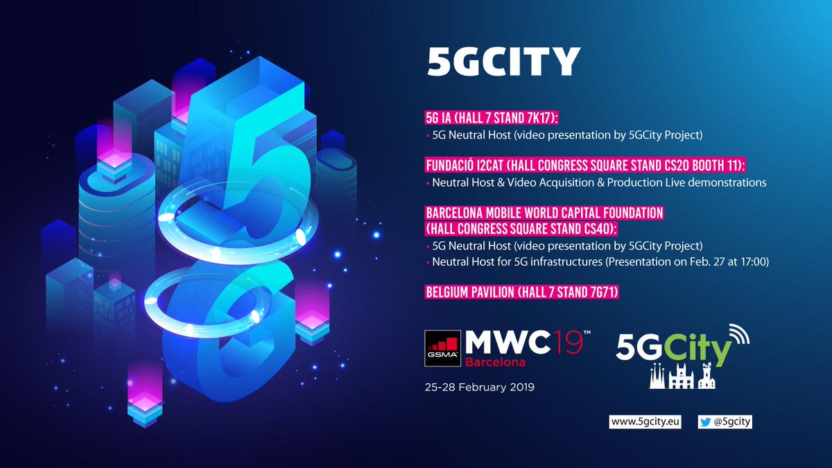 Risultato immagini per mobile world congress 2019 5GCITY