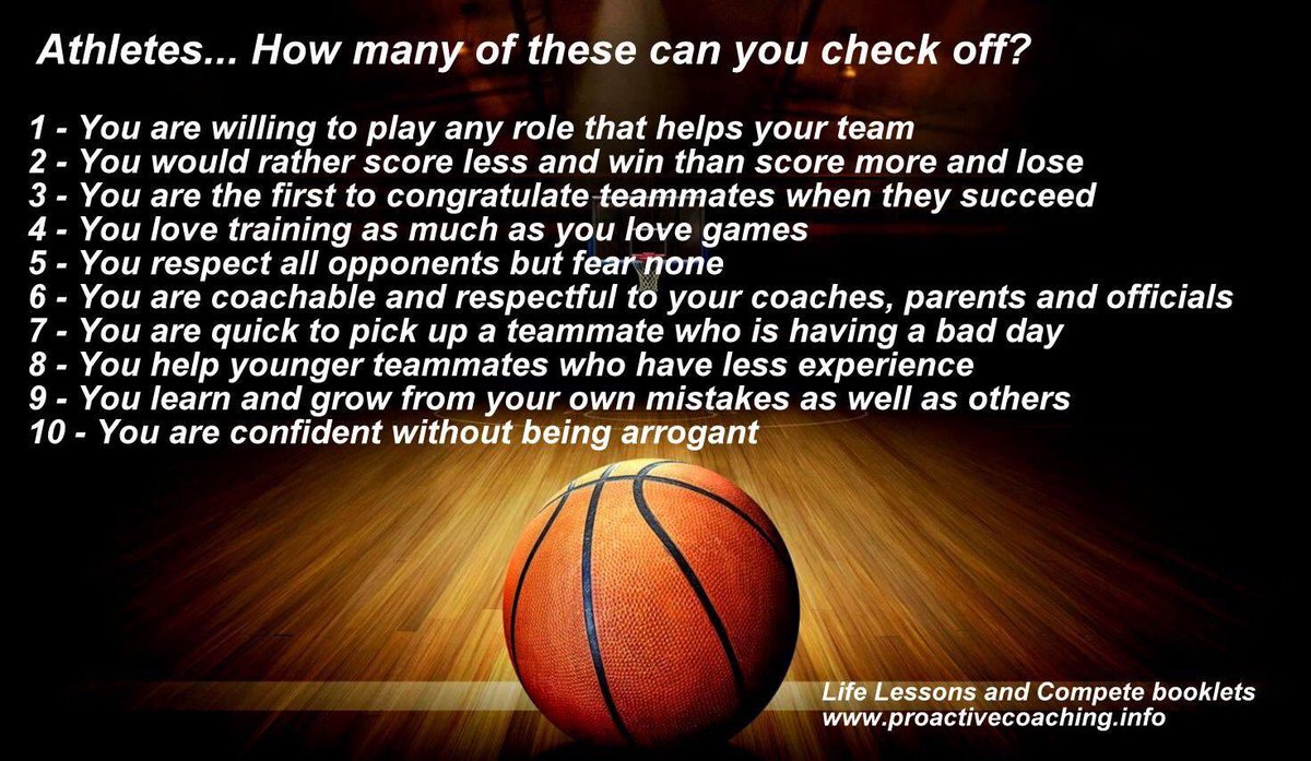 CoachSteiny's tweet photo. My AD shared this with me.  If an athlete loves his sport he should try to master these 10 things. https://t.co/ABbi0spQA7