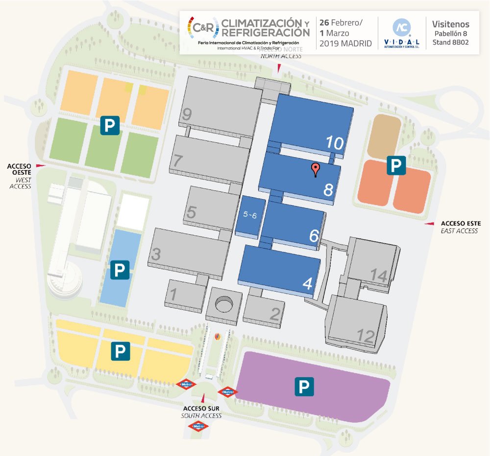 vidal_ac_sl's tweet photo. Desde próximo martes y hasta el 1/03 📅 te esperamos en nuestro Stand 8B02 - Pabellón 8📍 de #FeriaCR2019 @feriademadrid. Ven a visitarnos #meetVidalAC #HVACR
https://t.co/yODVZ8RMfB https://t.co/R5QseB5mPE