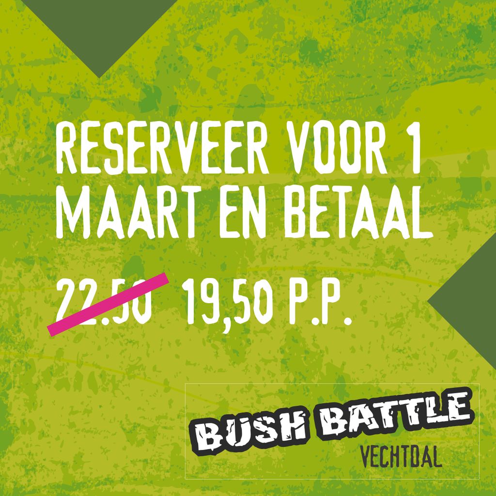 Stapje voor stapje komen we steeds dichter bij het eindresultaat van Bush Battle Vechtdal! Wij willen jullie er nog even aan herinneren dat de actie voor de Bush Battle nog t/m donderdag 28 februari geldt. #bedrijfsuitje #teamuitje #teamwork #overijssel