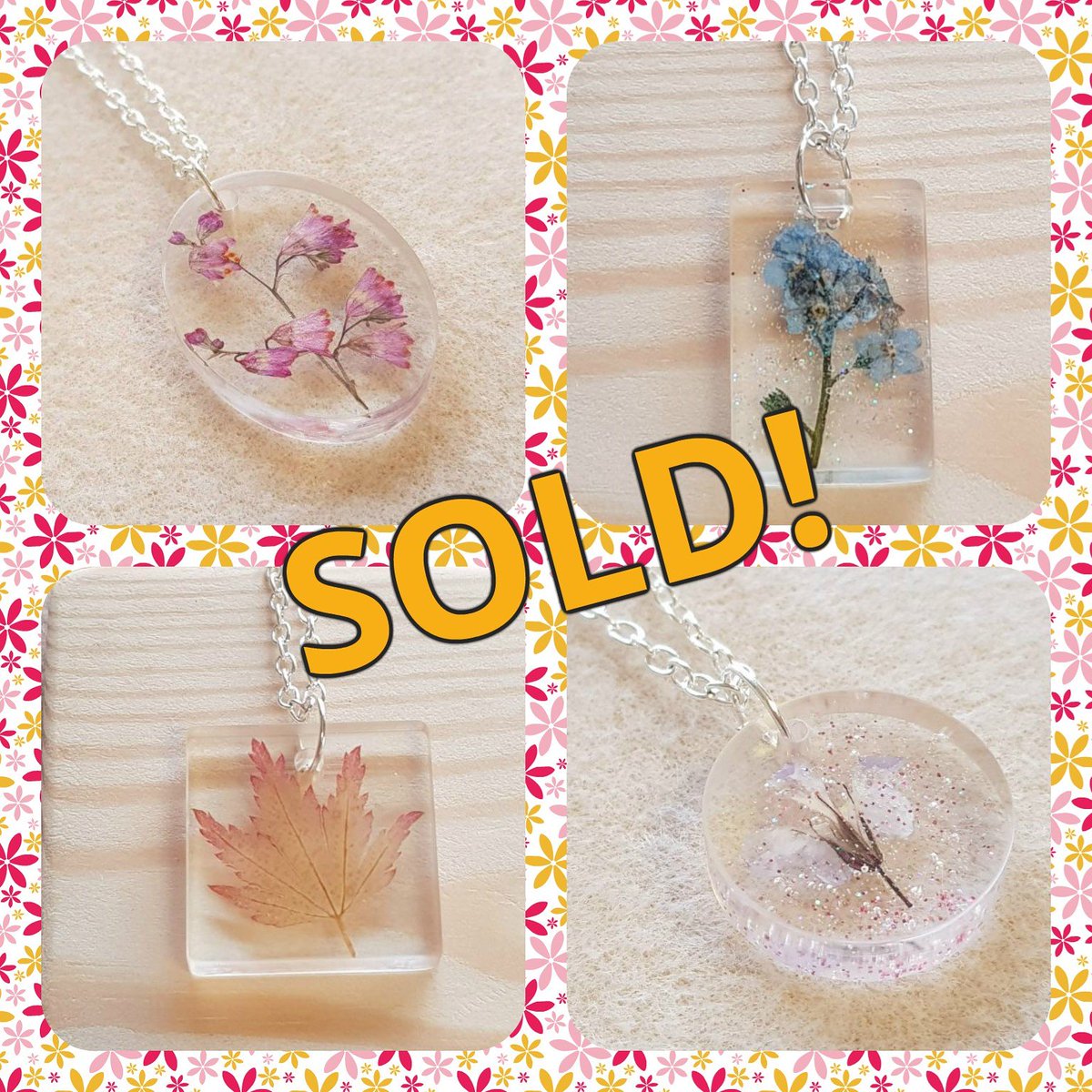 Resin pendants have been really popular so far in 2019! I'll be collecting new flowers for my next batch soon. All handmade in small batches with real flowers. Just £10 
#realflowers #readymadeitems #resinart #flowersofinstagram #leaves #leafjewelry #pretty #giftshop #giftideas