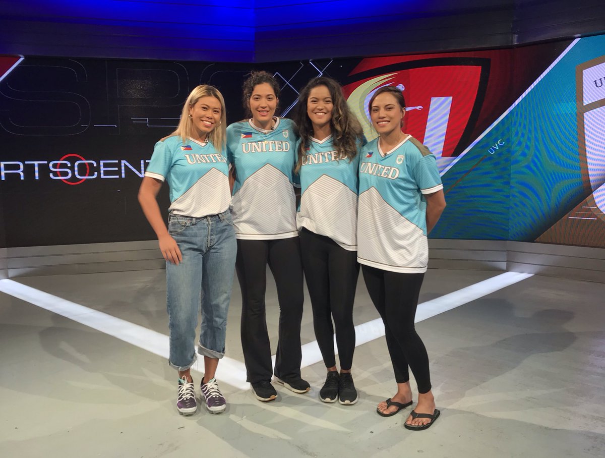 OneSportsPHL's tweet photo. Catch @Leimau_, @yaaziebg, @AlohiRobins, and Tai Manu-Olevao of @United_VC tonight on #SportsCenterPH!

Watch their interview at 9:00 PM LIVE on @TV5manila or via live stream on ESPN5’s YouTube channel. https://t.co/vbAOdUOqzN