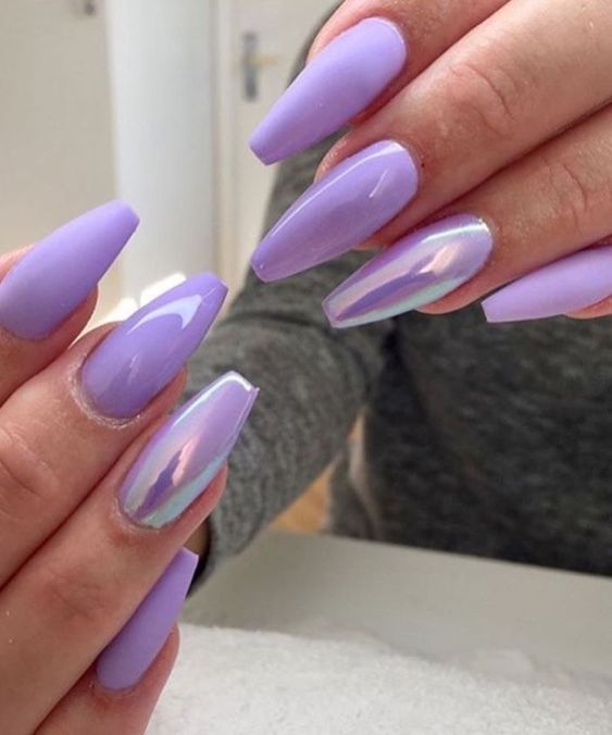 The 42 Nail Trends to Wear for Winter 2021 : Sweater French Tip Coffin Nails