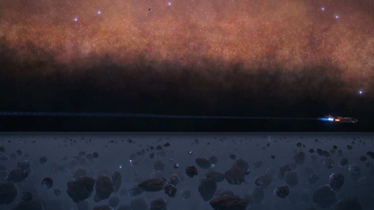 CMDR_Nozdus's tweet photo. Avant de quitter le waypoint 6, vous avez encore un peu de temps pour faire le circuit «Light of the Rings» proposé par @DeepSNetwork qui vous fera faire un petit tour d’anneaux d’astéroïdes aux ambiances variées #DistantWorld2 #EliteDangerous https://t.co/NbzcYAR7af