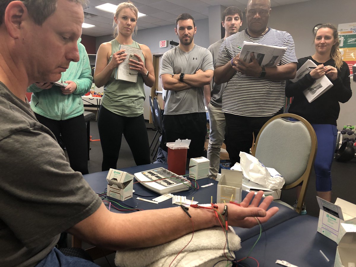 RayButtsDPTPhD's tweet photo. Carpal Tunnel Syndrome? We definitely teach dry needling with electric stim. for that at DN-1! Wrapping up Day 3 in Baton Rouge - already looking forward to my next visit to Cajun Country! @natao_safadao @DrDunning @DrRonPavkovich @natao_safadao @DrZ_OPTC @DrEscaloniPT https://t.co/EseEDLdZOP
