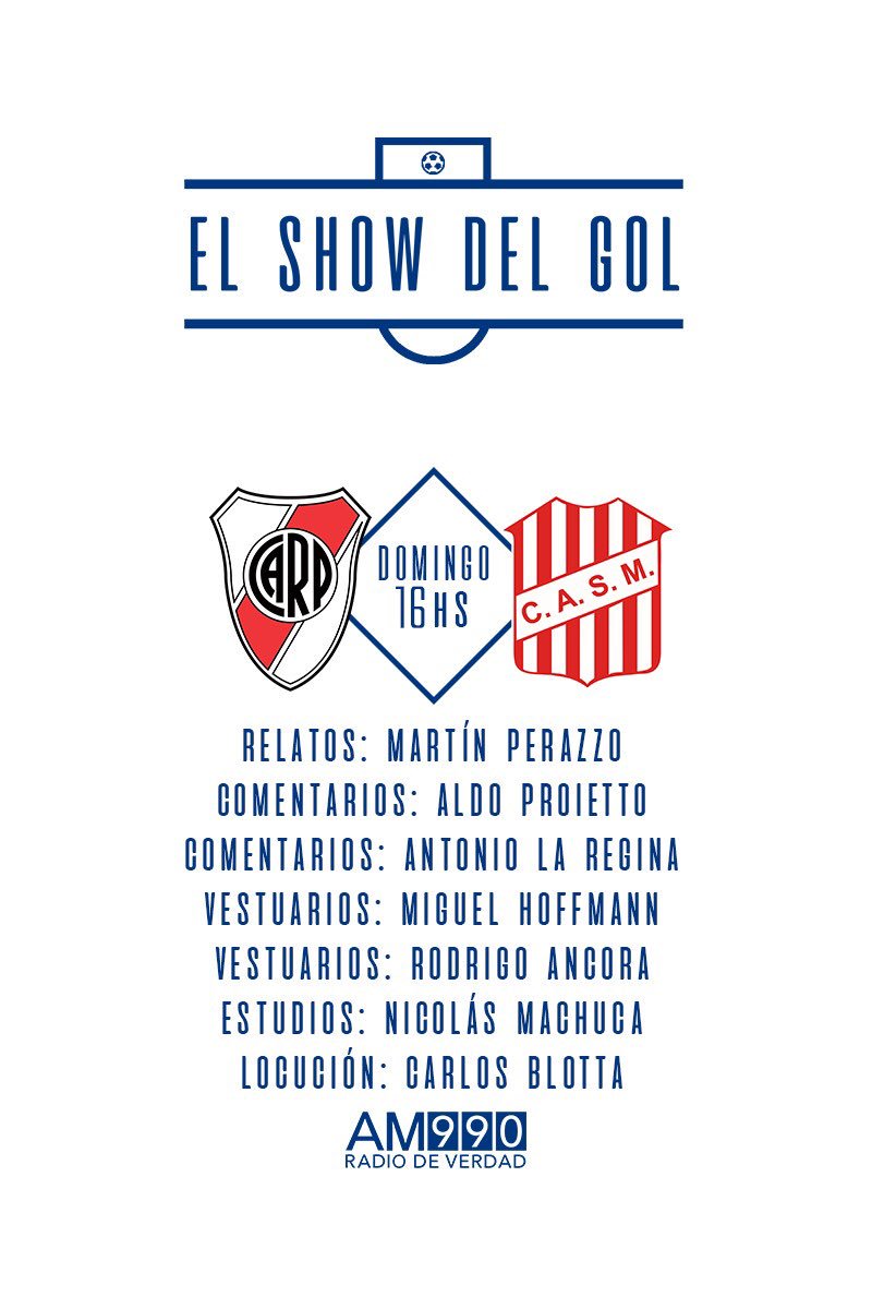 munecoperazzo's tweet photo. Domingo con #SonidoAFutbol en @La990Radio Desde las 14 @showdelgol990 #Programa y luego #RiverSanMartinT #DefensaBoca #Transmi #TransmitimosTodo con #pasión y #emoción #Futbol990 #Produccion @pbEstatica https://t.co/eFrJdVhYSv