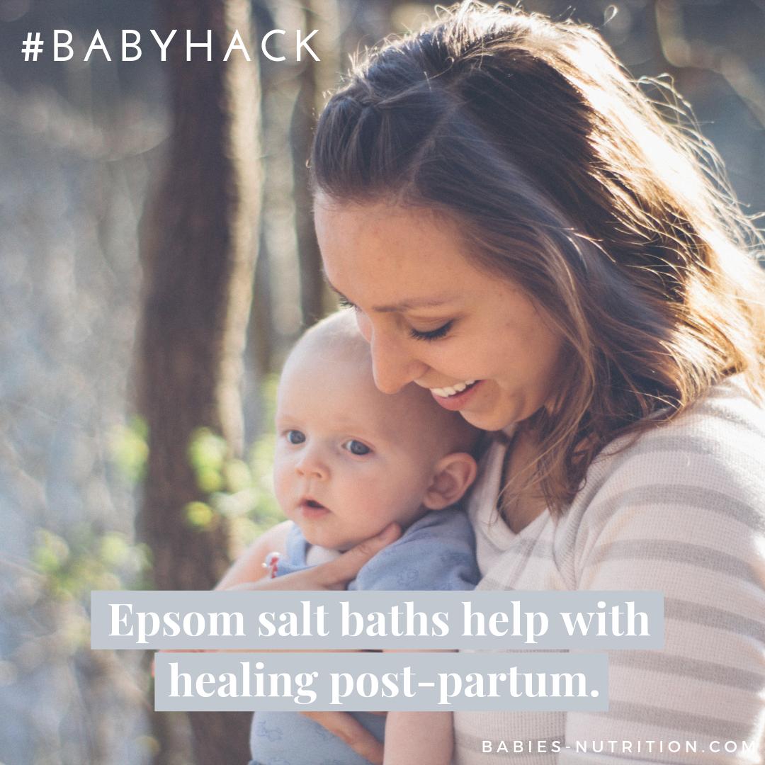 NutritionBabies's tweet photo. Here's a little #pregnancy hack 🤰! Try using Epsom salt in baths to help with soreness post-partum! 🛀 https://t.co/tqgtxoOHbY
