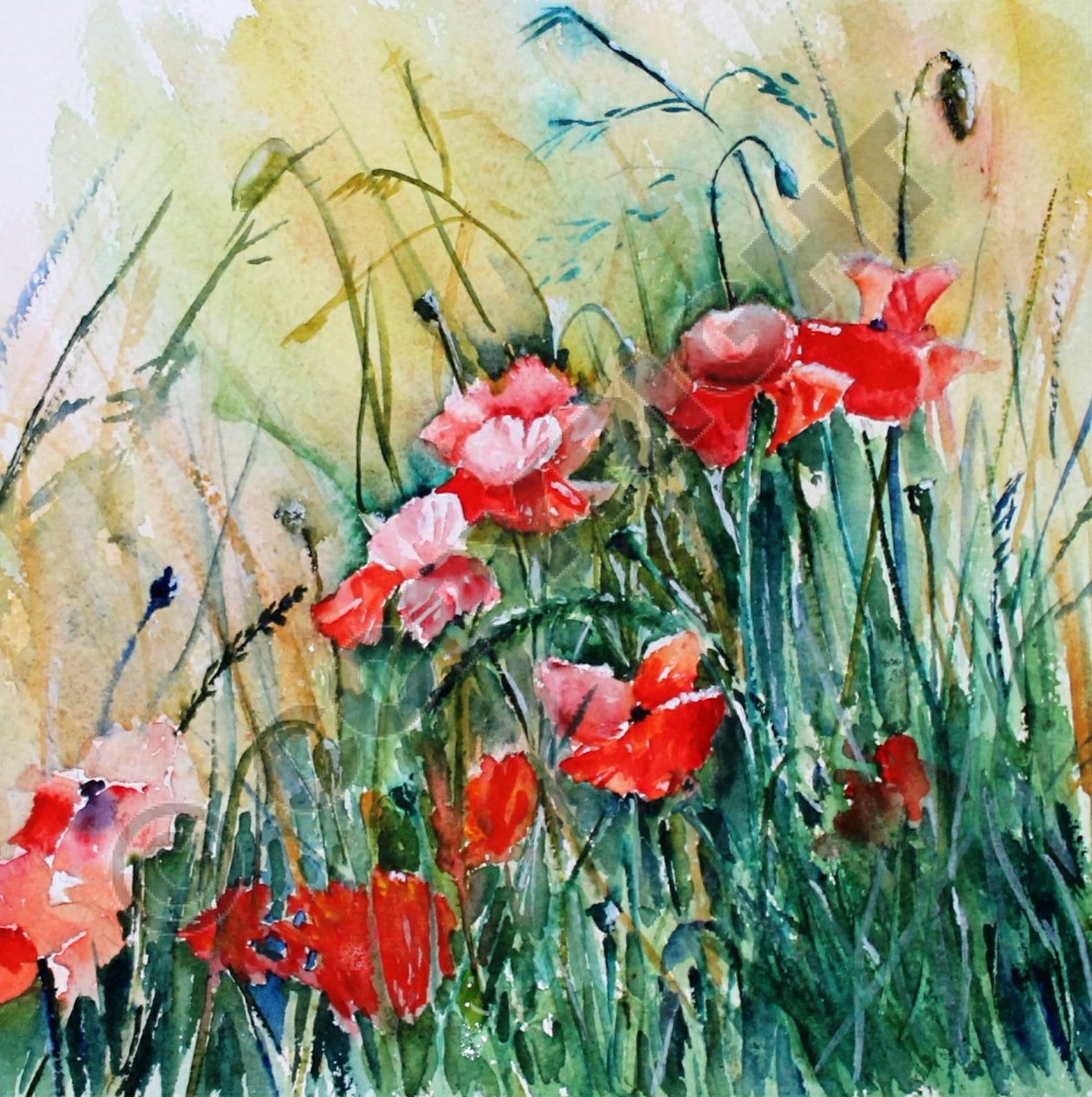 GabrielaLureti's tweet photo. 'Fields of Red Green and Gold' by Judith Farnworth #art https://t.co/THRkv4nn5H