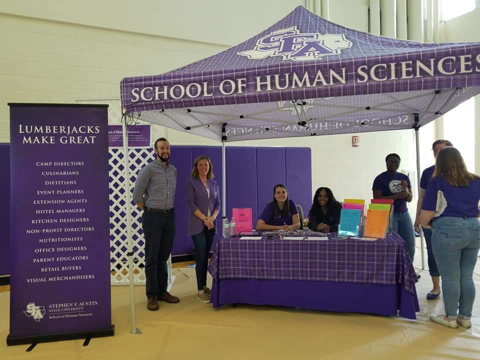 SFA_HMS's tweet photo. We enjoyed meeting potential Lumberjacks and their parents at Showcase Saturday yesterday!! https://t.co/3NBuCkh38k