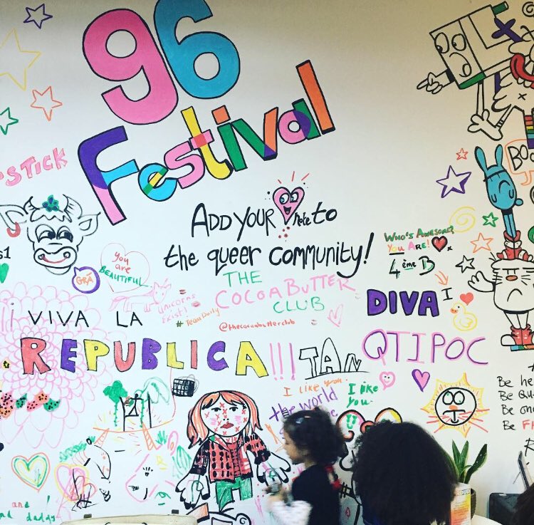 GemmaCurtis15's tweet photo. Another gorgeous day at @Omnibus_Theatre for #96fest Love this: Add your π to the queer community π https://t.co/EiQ1OyQBKW