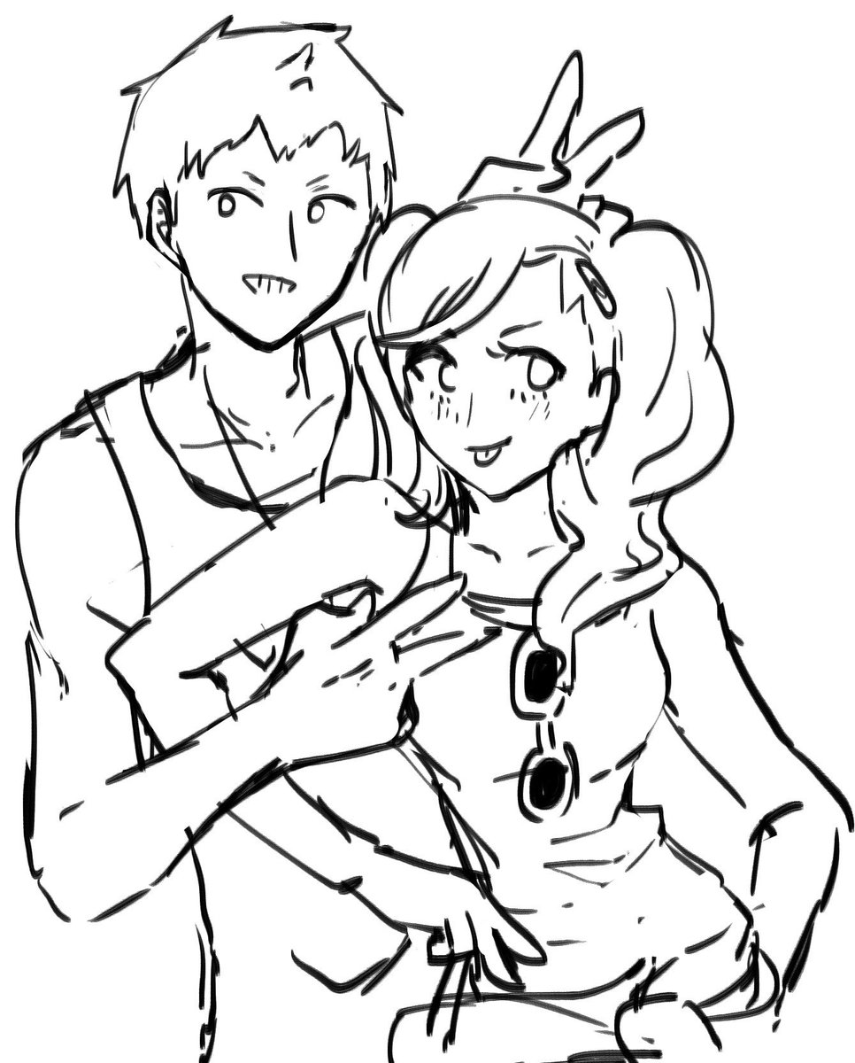 macalbahaca's tweet image. #ryujisakamoto #anntakamaki #persona5 #atlus #p5 #p5a #draw #drawing #doodles