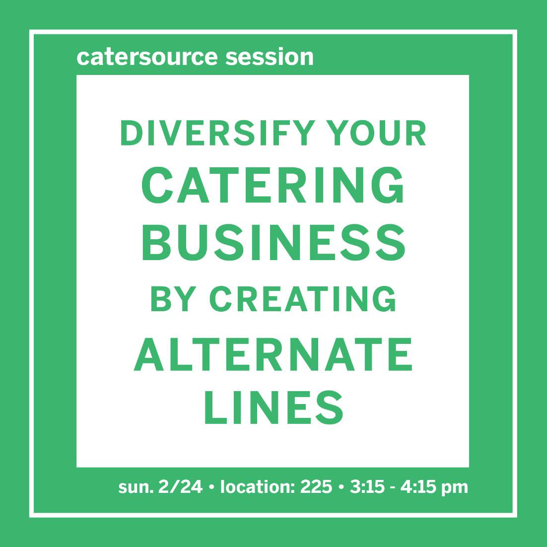 TastyCatering's tweet image. Looking for ways to get more out of your lines of business? We&apos;ve been able to do so in many ways. Check out Tom and Larry Walter&apos;s session this afternoon. You won&apos;t want to miss this! @Catersource_llc 
#Catersource2019 #Catersource