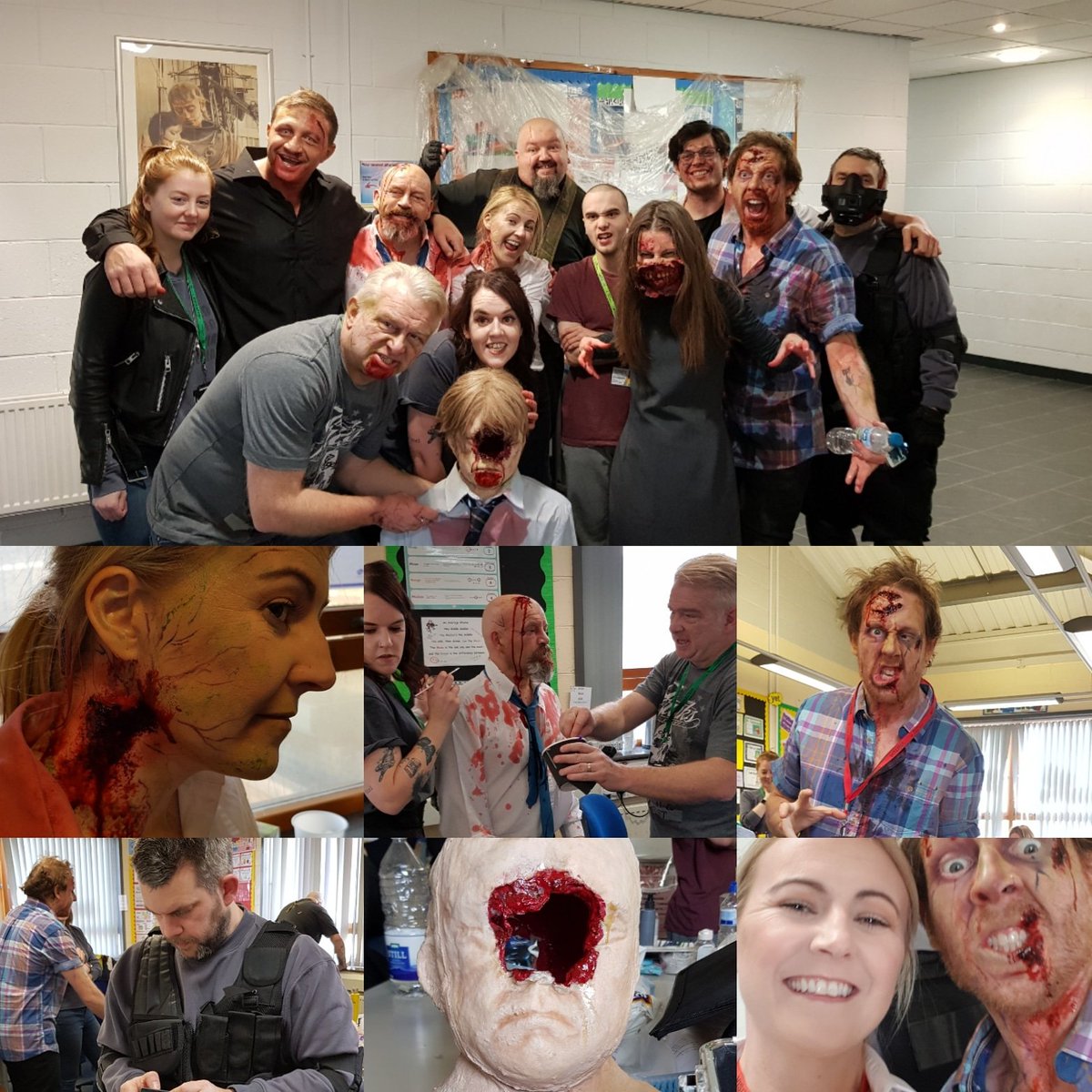 Loved working on @TheRageFilm2 with such talented people! 😜😝💕 #behindthescenes #horror #indiefilm @vilestylefx #loveacting @SpotlightUK @ActUpNorth @UTActors